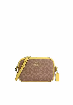 Coach Jamie Camera Bag Signature Canvas In Tan Yellow CZ186 Lightweight Lifestyle Fashion