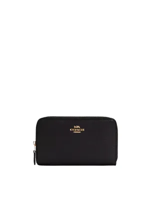 Coach Medium ID C4124 Zip Wallet In Black Casual Look