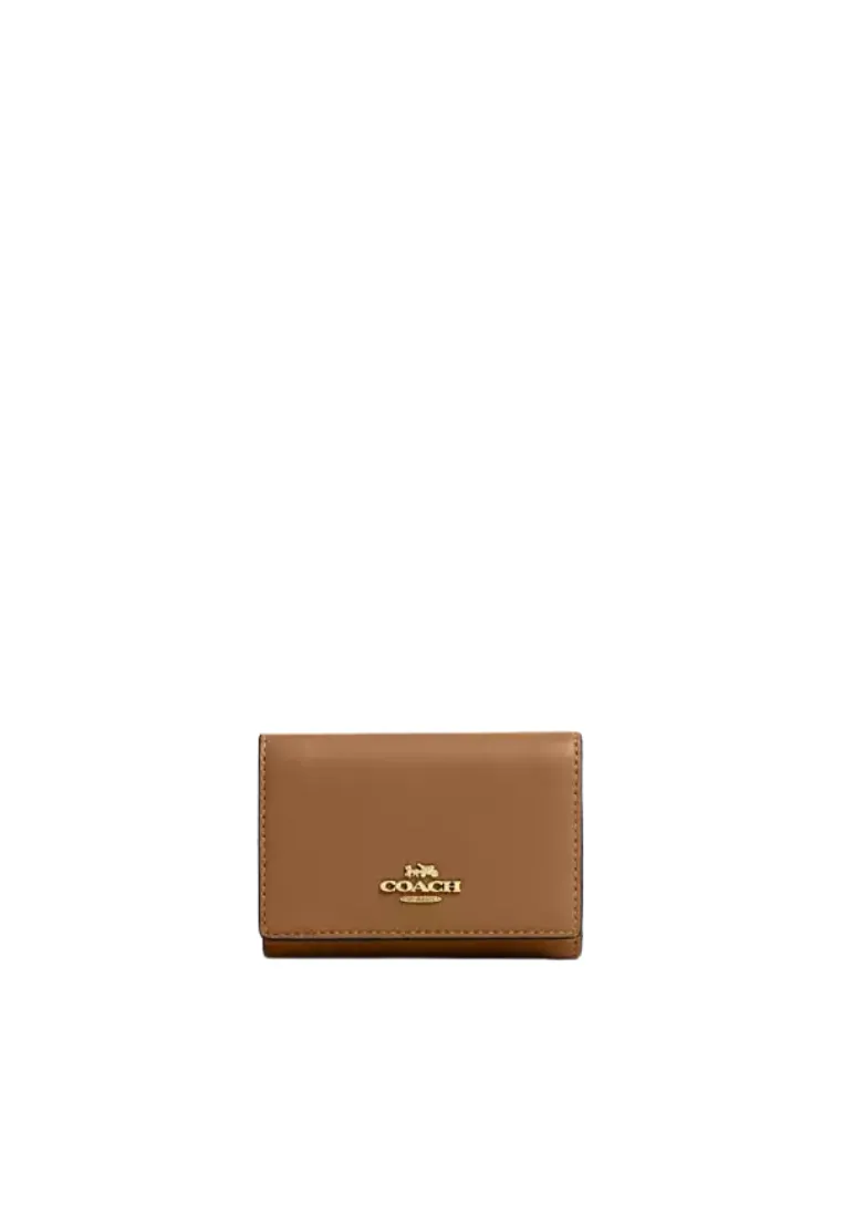 Coach Micro Wallet In Honey Brown CR799 Sleek Functionality Sleek Durability