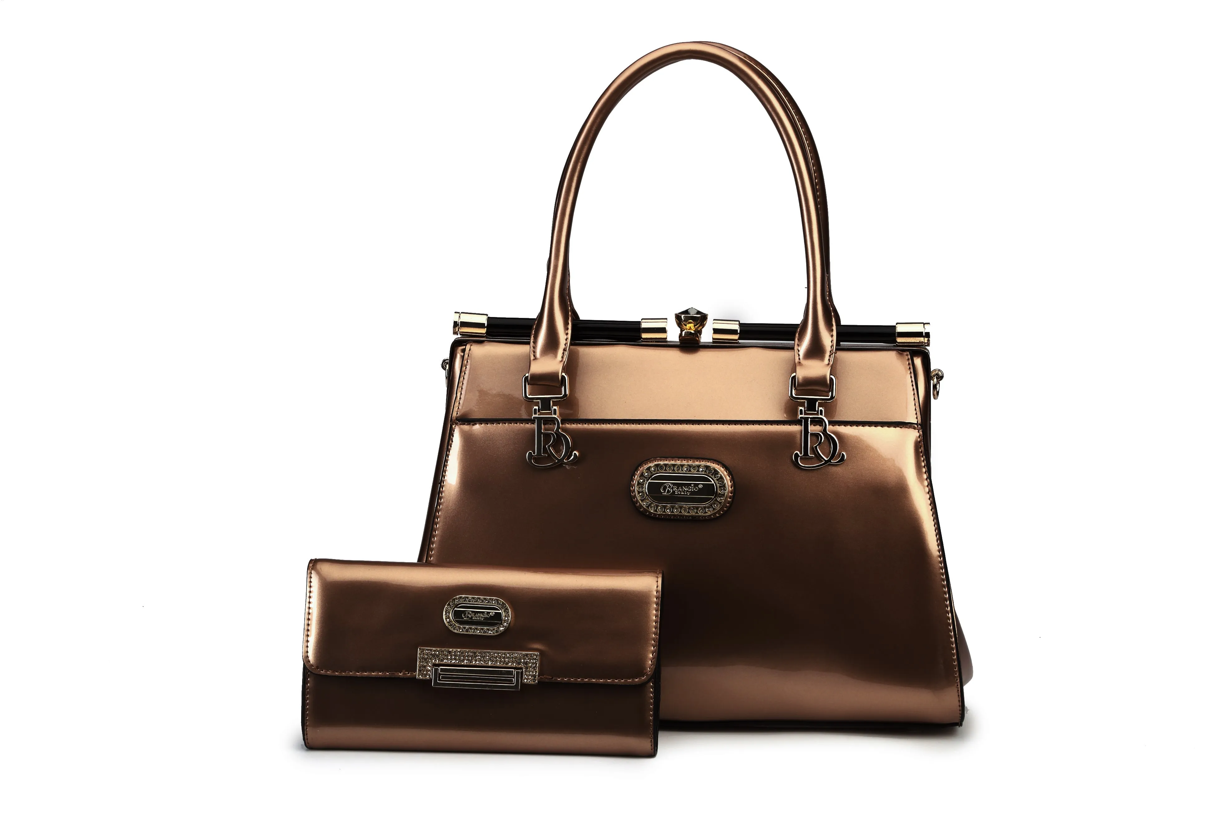 Beige Cream Casual Moment Brangio Italy Elegance Frame Satchel