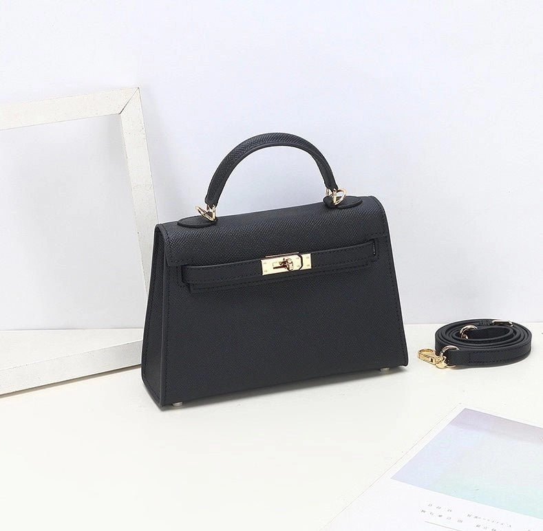 Stylish handle bag Simple Aesthetic Aurora Signature Mini Leather Handbag ?C Women's Structured Top Handle Bag