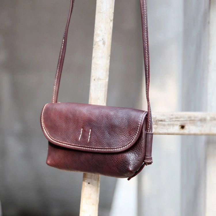 Fashion Comfort Italy Cowhide Leather Shoulder Bag | Small Vintage Shoulder Bag | Natural Leather Purse | Handmade Leather Bag | Gift for Her