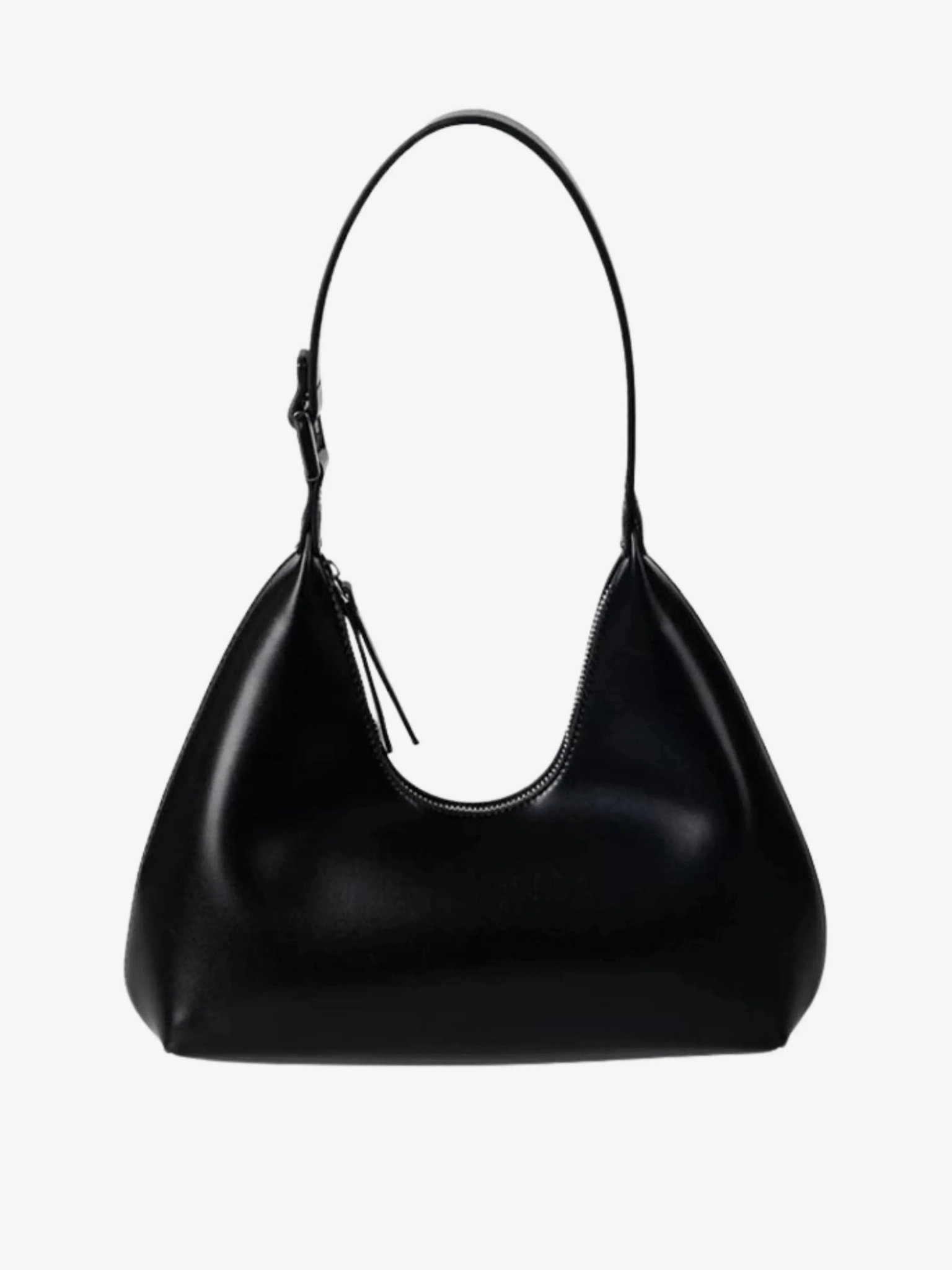 Selene | Luxe Black Leather Shoulder Bag ?C Sleek & Modern Functional Functionality Minimalist Aesthetic