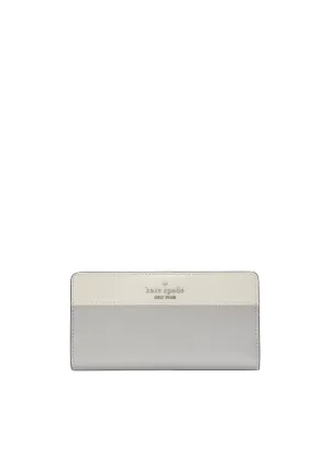 Kate Spade Madison Slim Billfold Wallet In Platinum Grey KI367 Comfortable Hold Stylish Fit