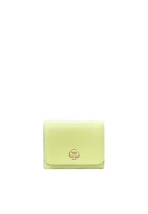 Stylish folding money case Kate Spade Kayla Small L-Zip Wallet In Lime Slushy KK056
