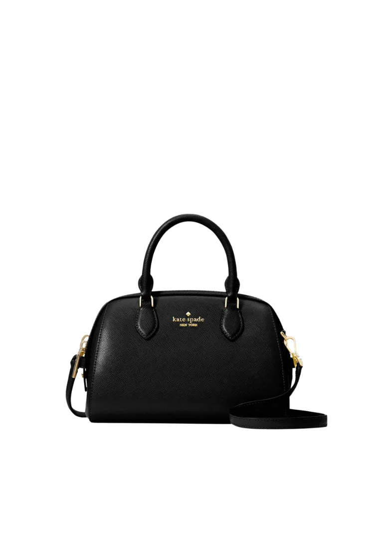 Kate Spade Madison Saffiano Leather Duffle Crossbody Bag In Black KF493 Travel Ready Modern Commuter Style