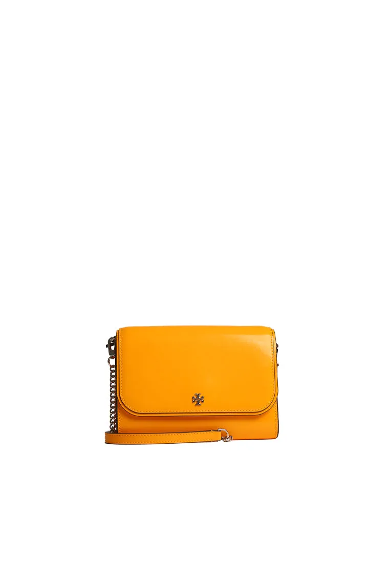 Tory Burch Emerson Patent Chain Crossbody Bag In Bright Squash 139427 Compact design that doesn??t sacrifice functionality On-The-Go