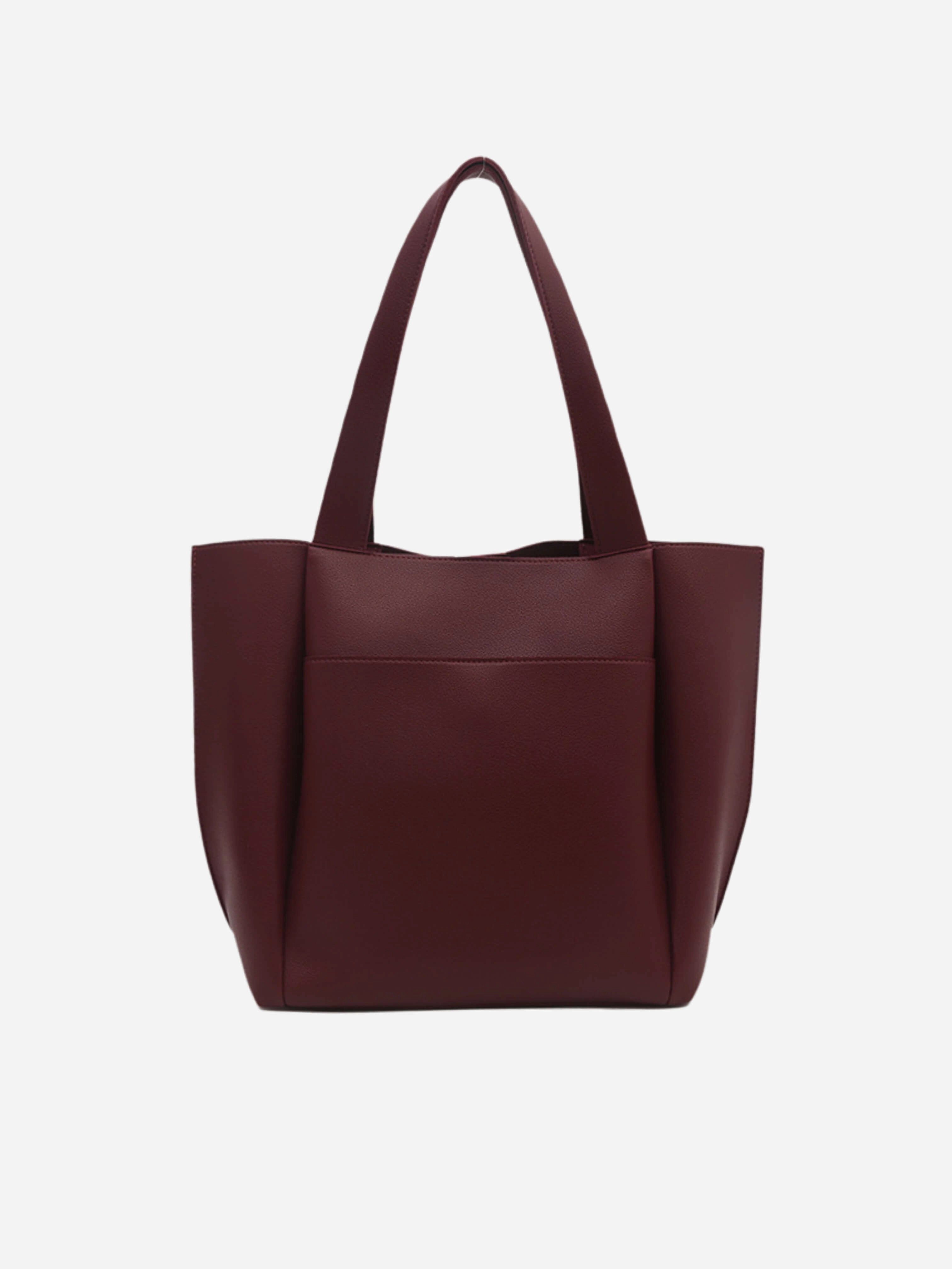 Lilly Structured Vegan Leather Tote ?C Simple, Sleek & Spacious Street Look Everyday Style