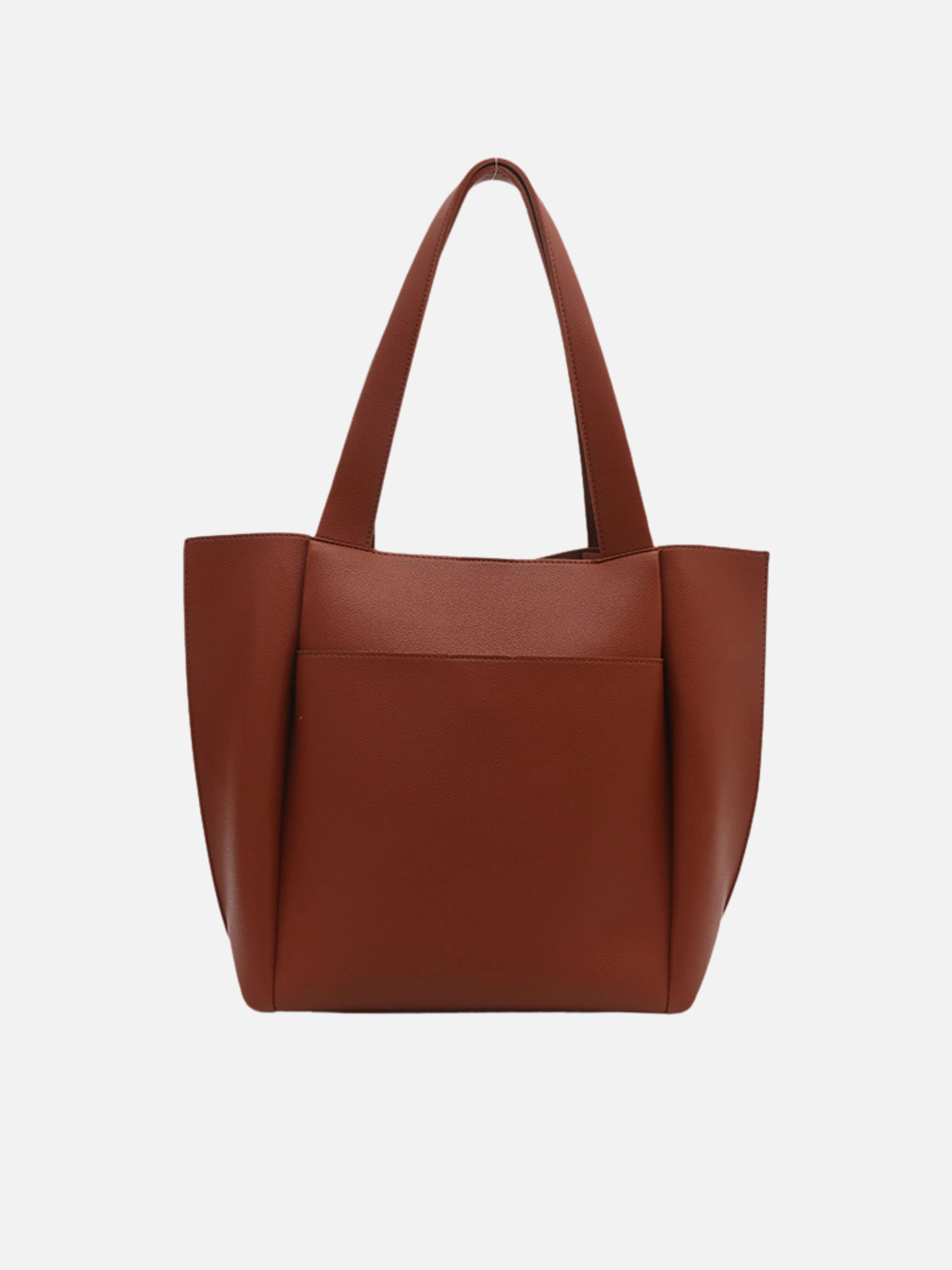 Lilly Structured Vegan Leather Tote ?C Simple, Sleek & Spacious Weekend Style Street Fashion