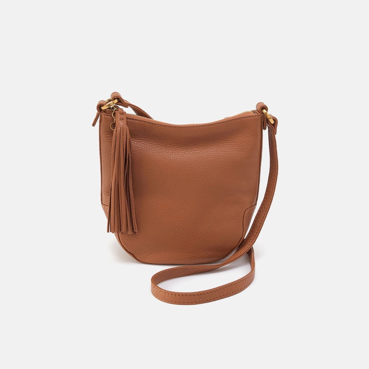Versatile Travel Comfort Travel Hobo Lexi Crossbody in Pebbled Leather in Warm Honey