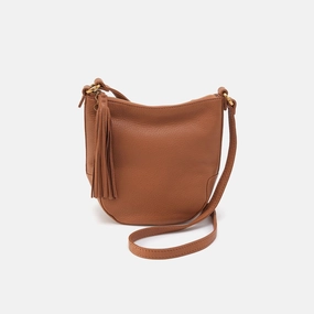 Versatile Travel Comfort Travel Hobo Lexi Crossbody in Pebbled Leather in Warm Honey