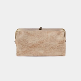 Minimal Aesthetic Lauren Clutch-Wallet in Metallic Leather - Gold Leaf