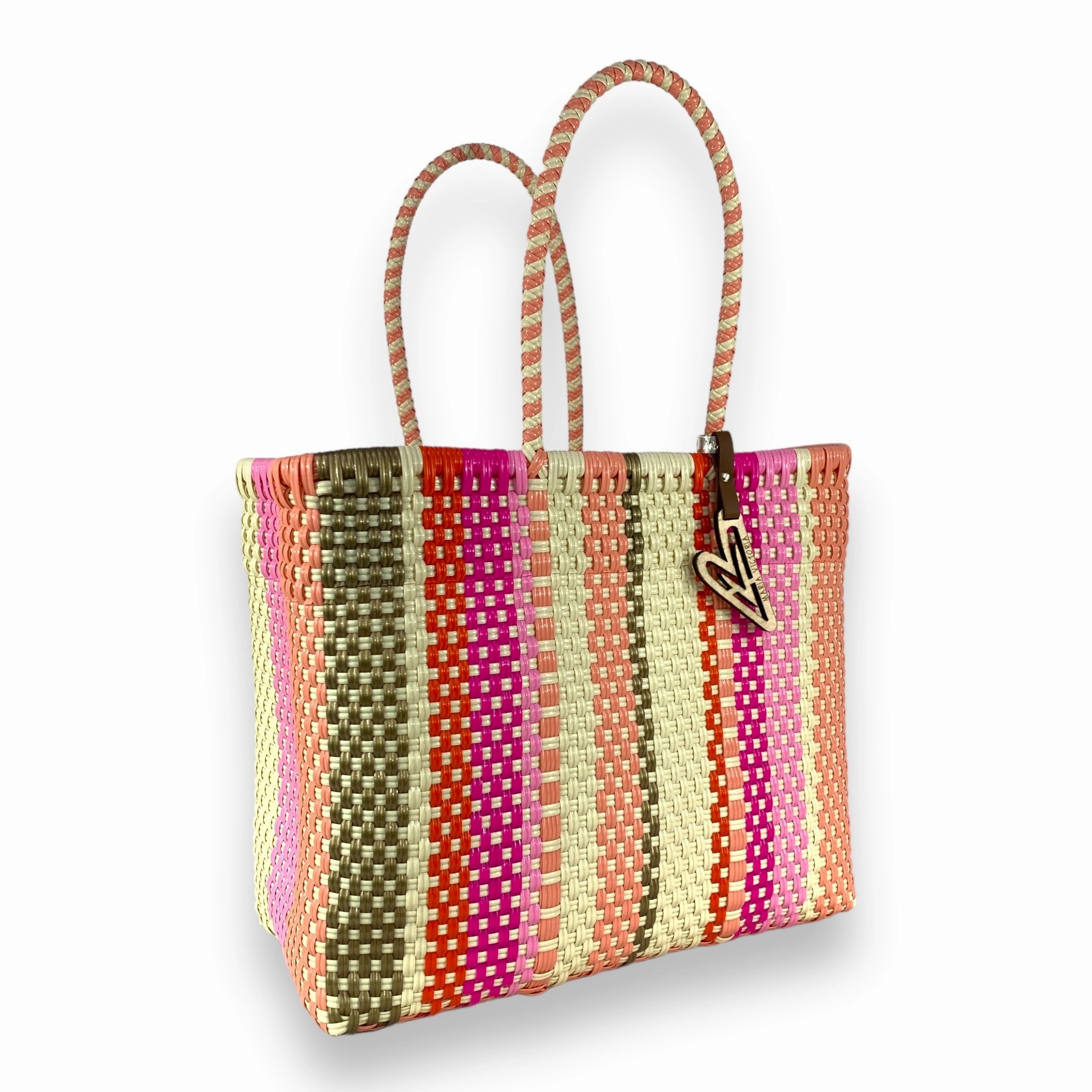 Maria Victoria | Stunning Tote | Upcycled, Handwoven, Multicolor Tote Office Look Beach Holiday