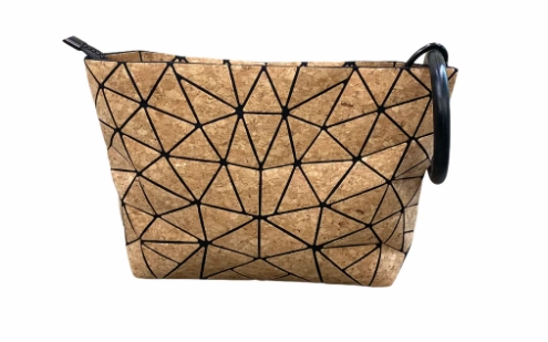 Elegant Simplicity Patrizia Luca Slanted Triangle Cork Clutch Style 0H03BC