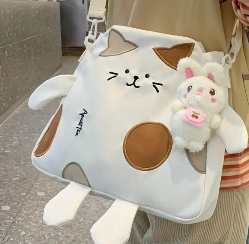 Cartoon Cat Purse Flexible Carry Travel Organizer