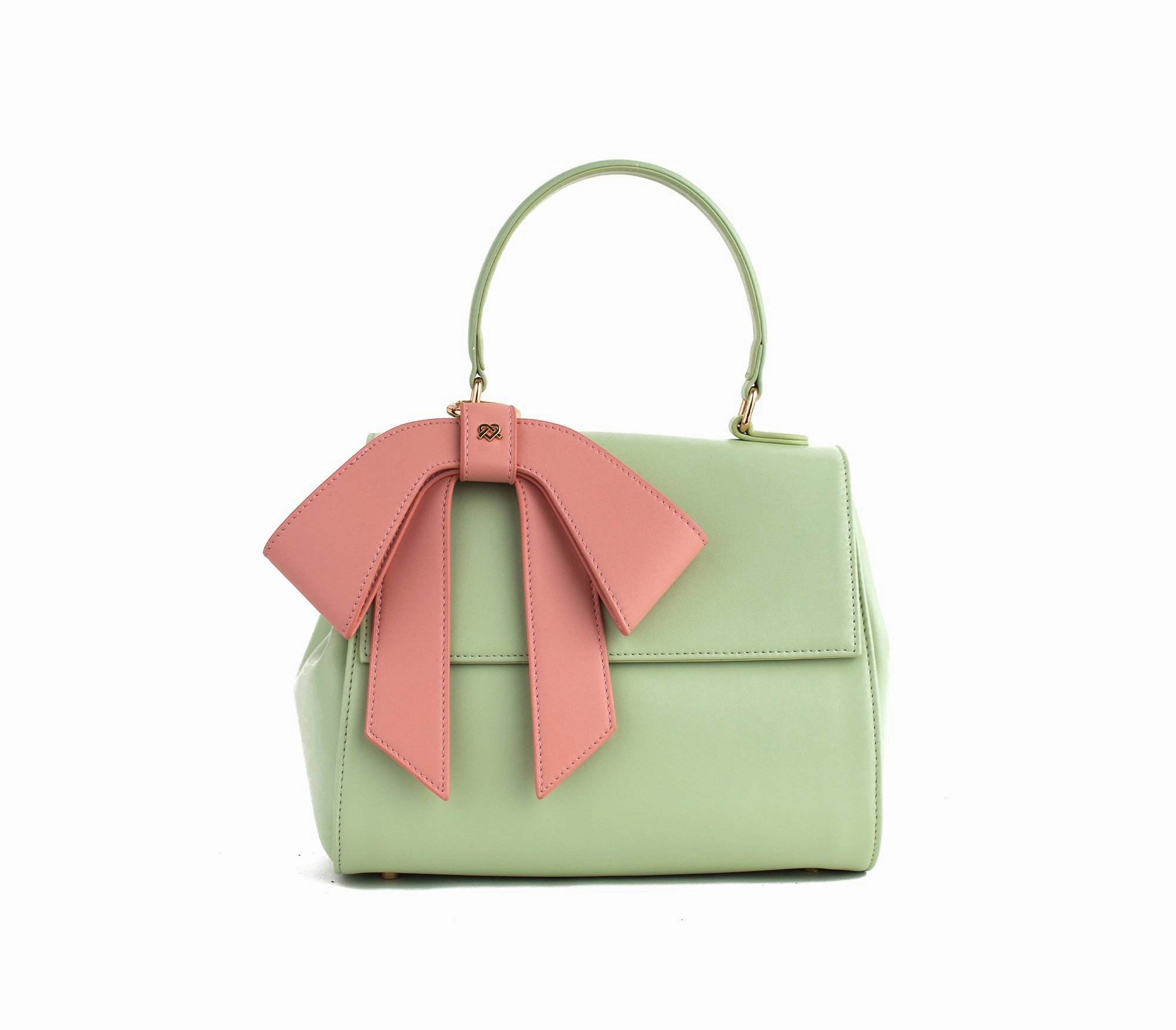 Portable Utility Versatile Accessory Cottontail - Mint & Light Pink Vegan Leather Bag