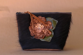 Cowhide Makeup Bag Personal Storage