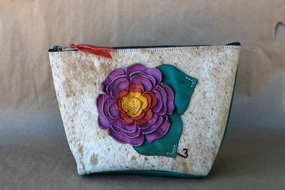 Cowhide Makeup Bag Fashion Accessory Soft Touch