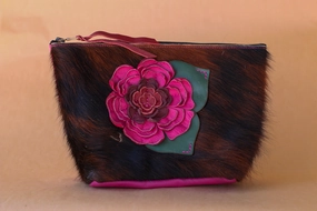 Cowhide Makeup Bag Small Accessories Durable Design