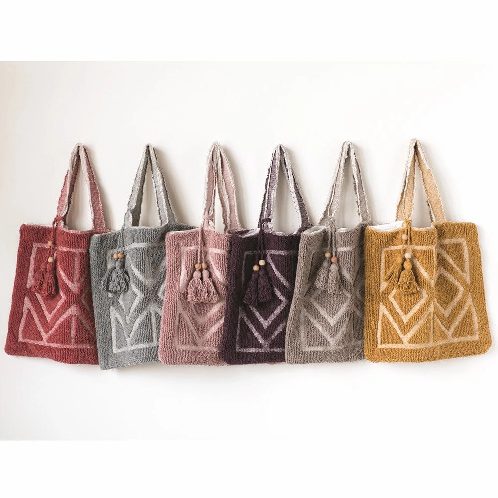 Creative Co Op Cotton Knit Tote Bag Professional Look