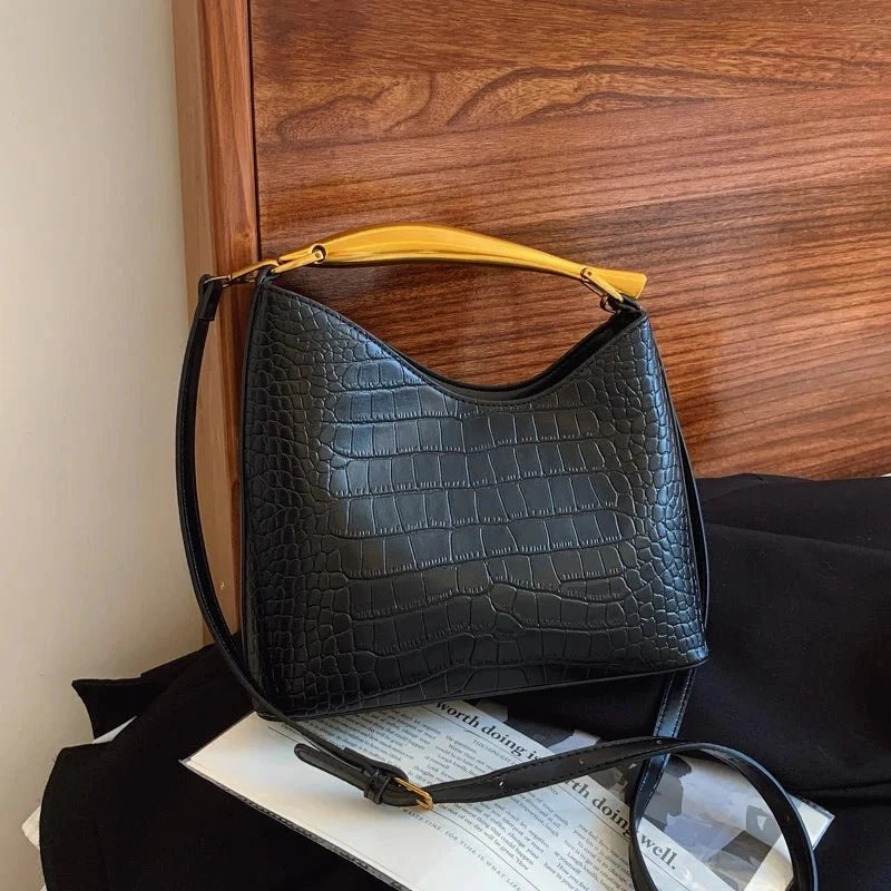 Crocodile Pattern Top-Handle Bag ?C Elegant Crossbody and Shoulder Handbag Urban Everyday