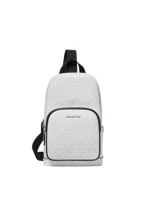 Michael Kors Cooper Logo Sling Bag In Bright White 37S1LCOY1B Elegant Minimal Design Modern Fashion Outfit