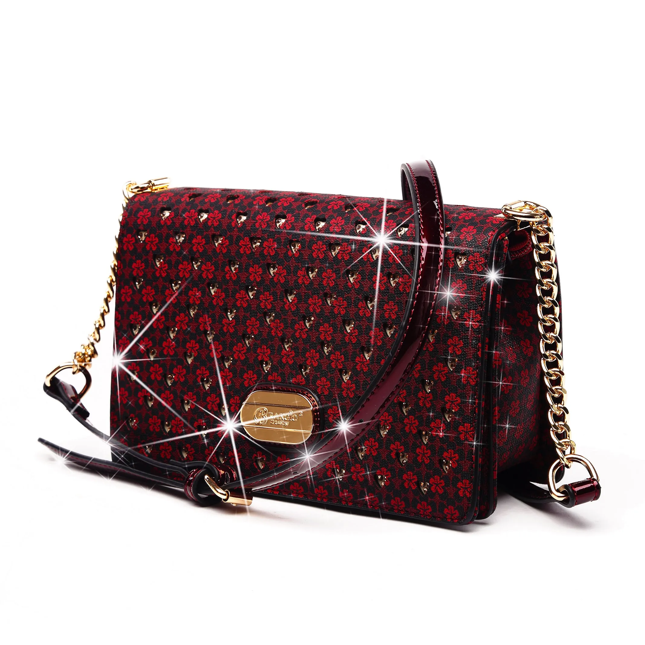 Brangio Sophisticated Floral Crossbody Bag Functional Shape Urban Essential