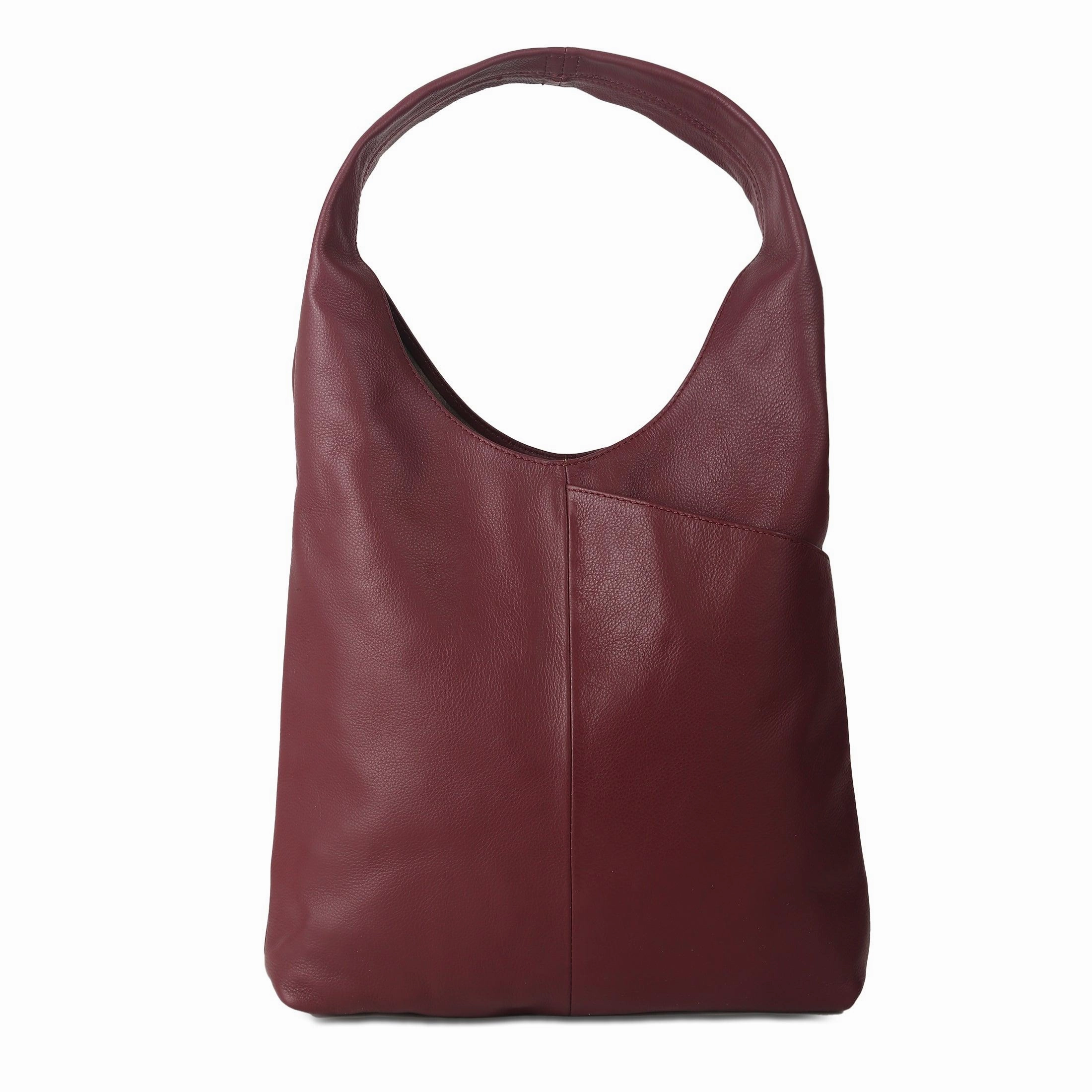 Smart Organizer Practical Choice Leather Women's Tote bag/Ladies Purse/Travel Shopping Bag Hobo Carry Shoulder Bag Multipurpose Handbag (Burgundy)