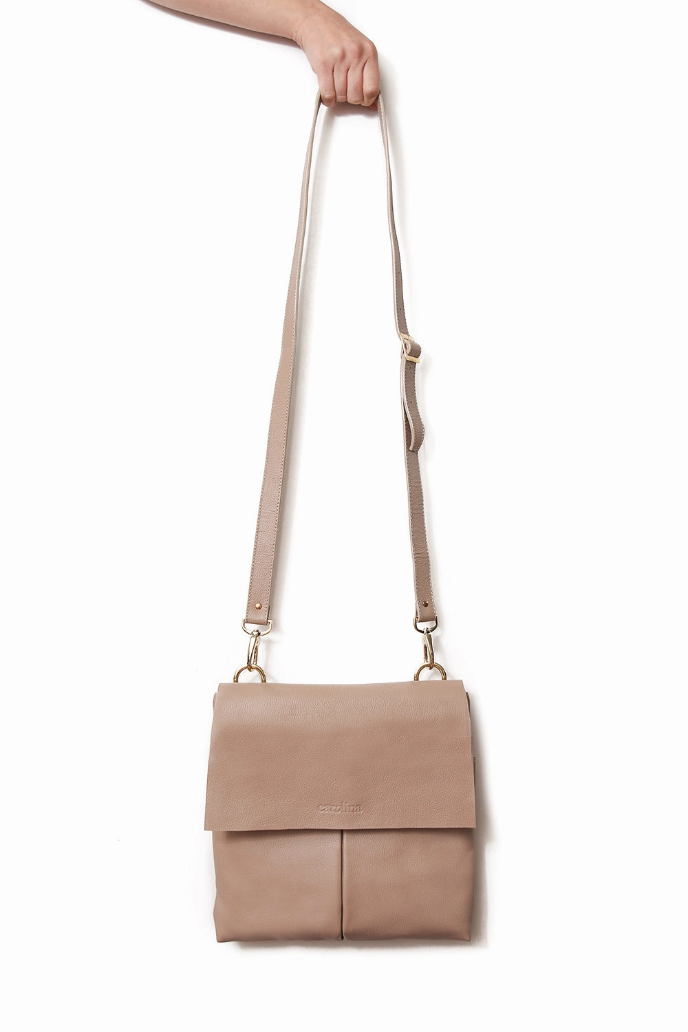 Outdoor Function Modern Everyday Barcelona Leather Handbag Nude Soft Leather