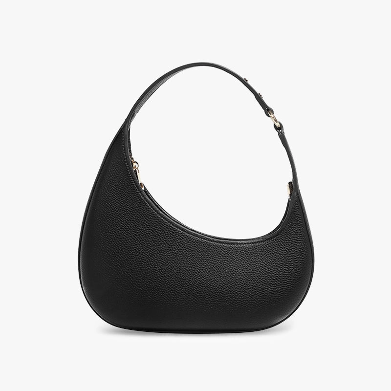 Lina | Minimalist Crescent Vegan Leather Shoulder Bag Urban Fashion Functional Pocket