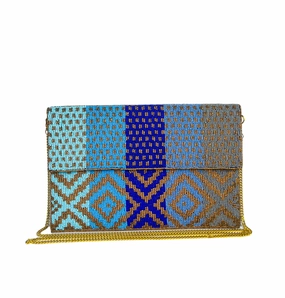 Versatile Bag Designer Inspired Beaded Clutch - Balance