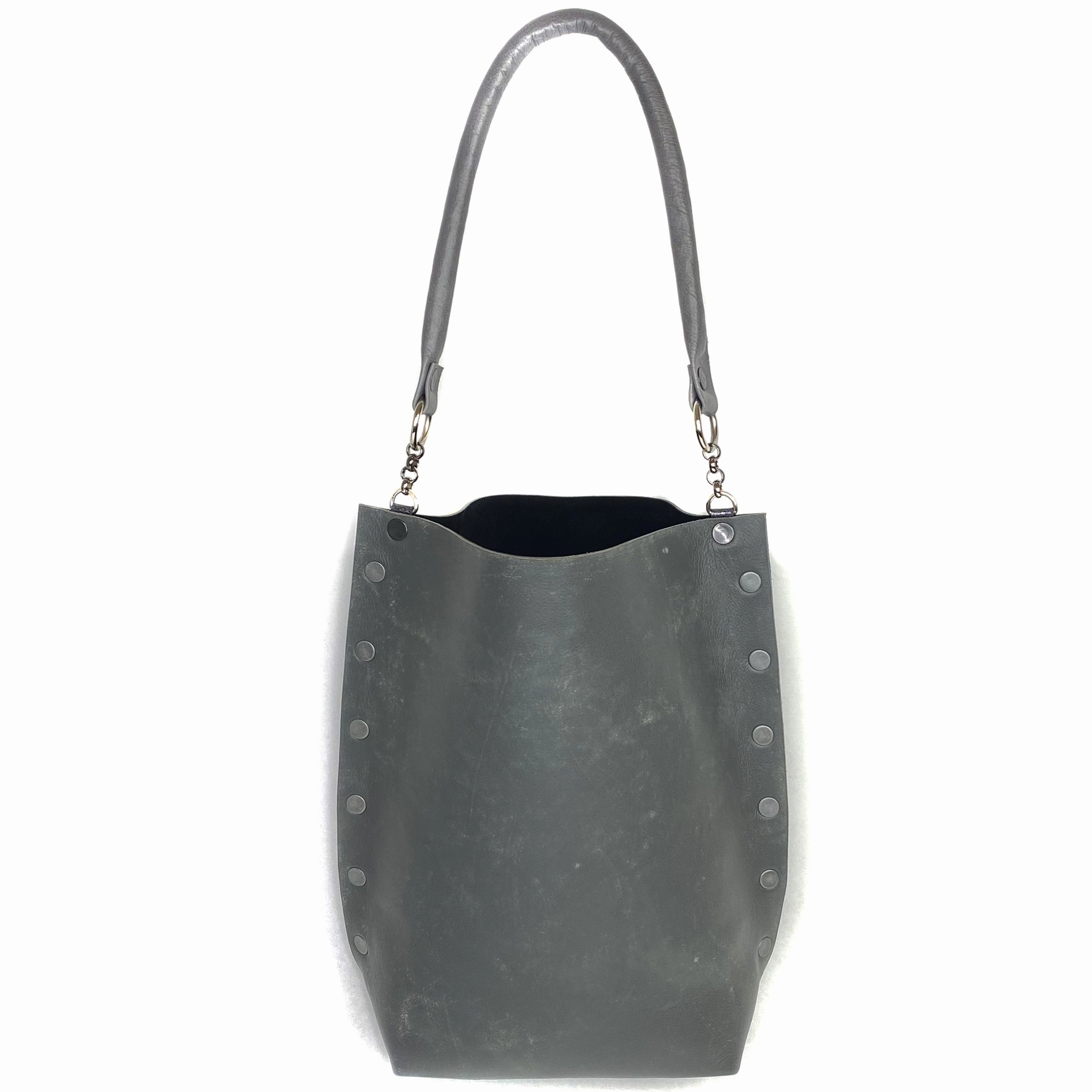 Urban Comfort Everyday Durability Distressed Grey Leather Tote