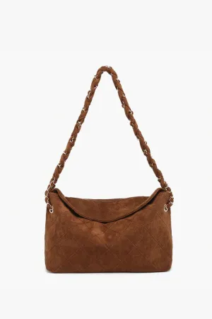 Dominique Faux Suede Shoulder Bag Classic Daily Functional Style