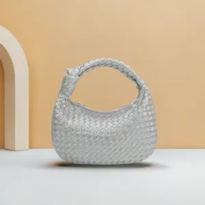 Soft Material Drew Silver Small Recycled Vegan Handle Bag
