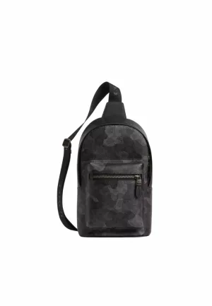 Durable design makes it perfect for everyday wear Coach West Pack Crossbody Bag Signature Camo Print In Grey Multi CW312