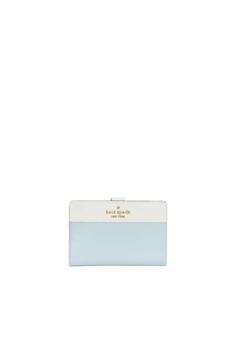 Luxury Appeal Executive Style Kate Spade Madison Medium Billfold Wallet In Crisp Sky KC511