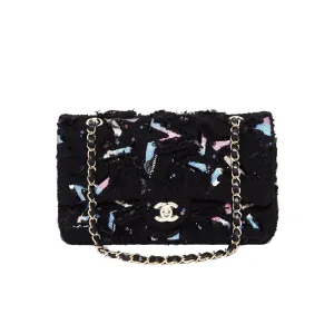 CHANEL Paris-Rue Cambon 31 Tweed Medium Classic Double Flap Bag Curved Silhouette