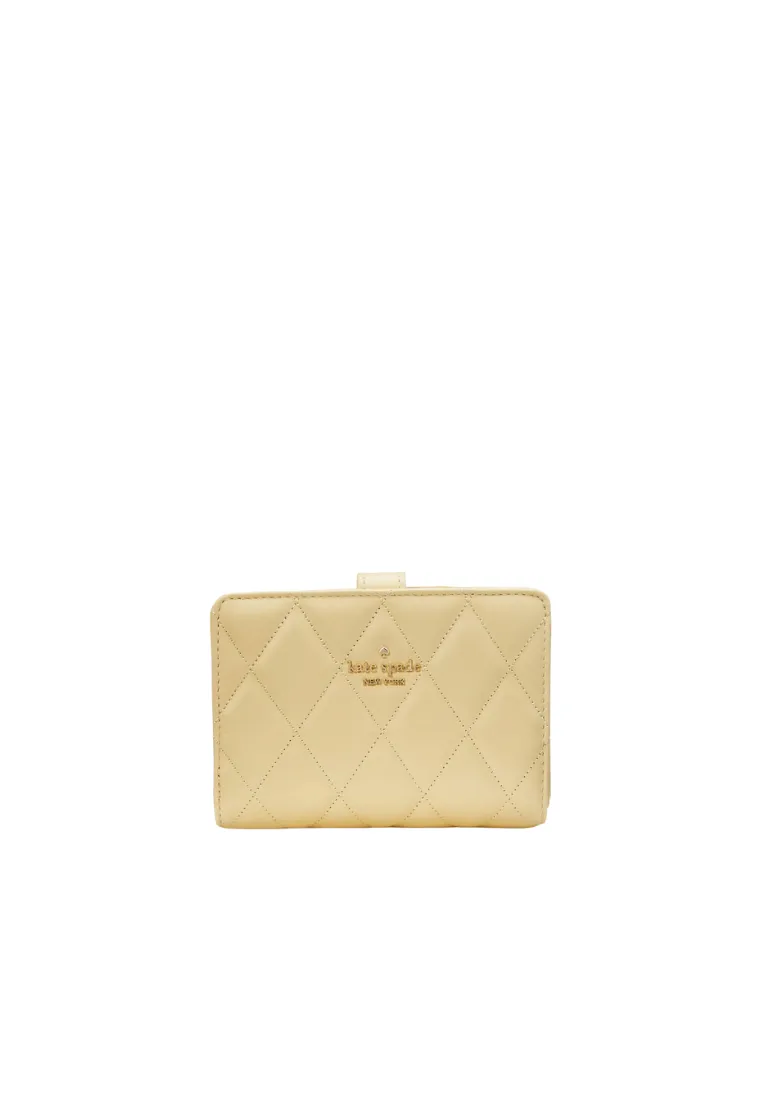 Kate Spade Carey Medium Wallet Compact Billfold In Butter KG424 Refined Craft Practical Use