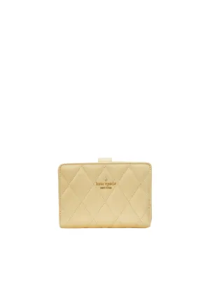 Kate Spade Carey Medium Wallet Compact Billfold In Butter KG424 Refined Craft Practical Use