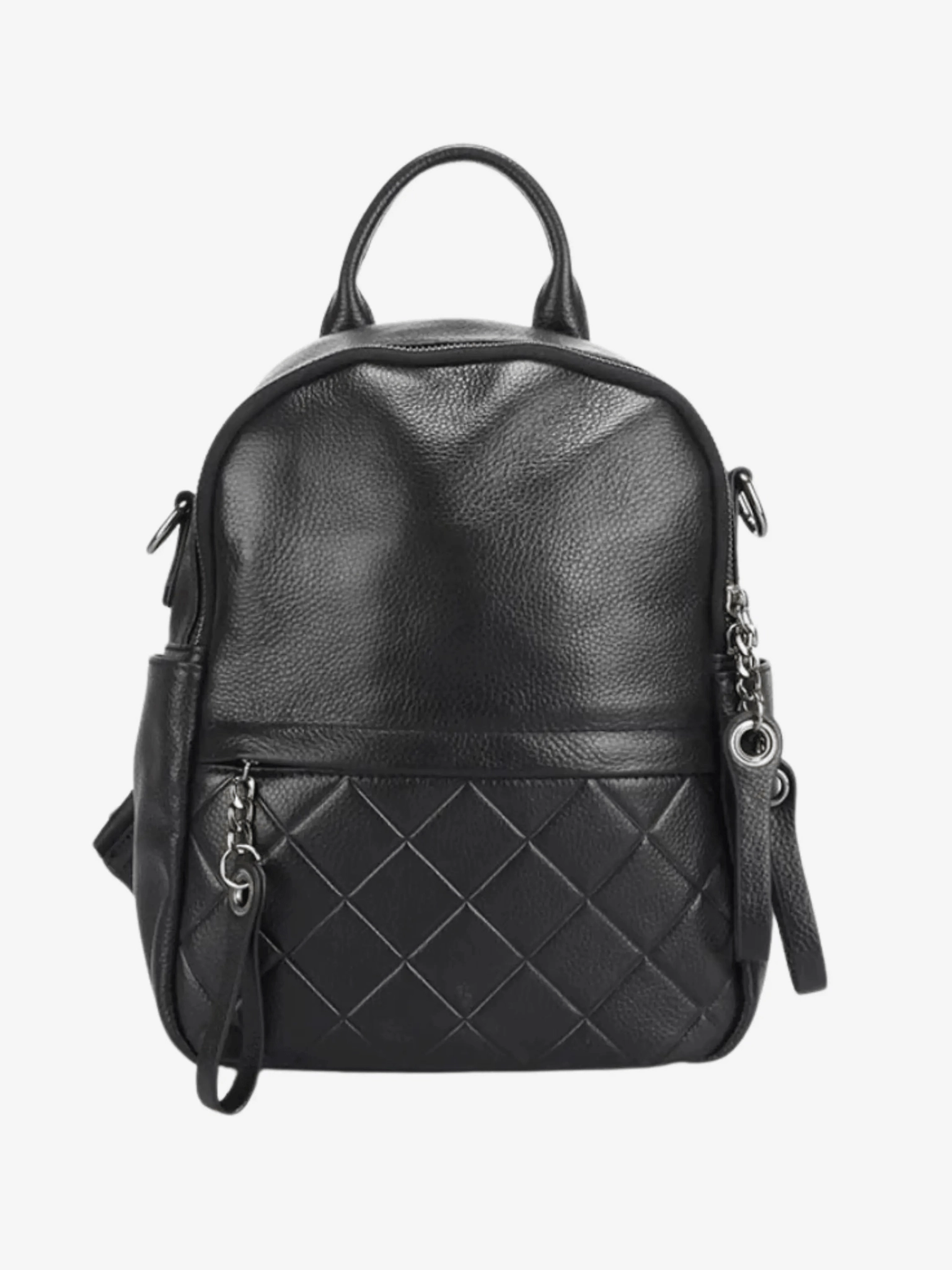 Eowen | Quilted Black Leather Backpack ?C Chic & Functional Simple Carry Everyday Use