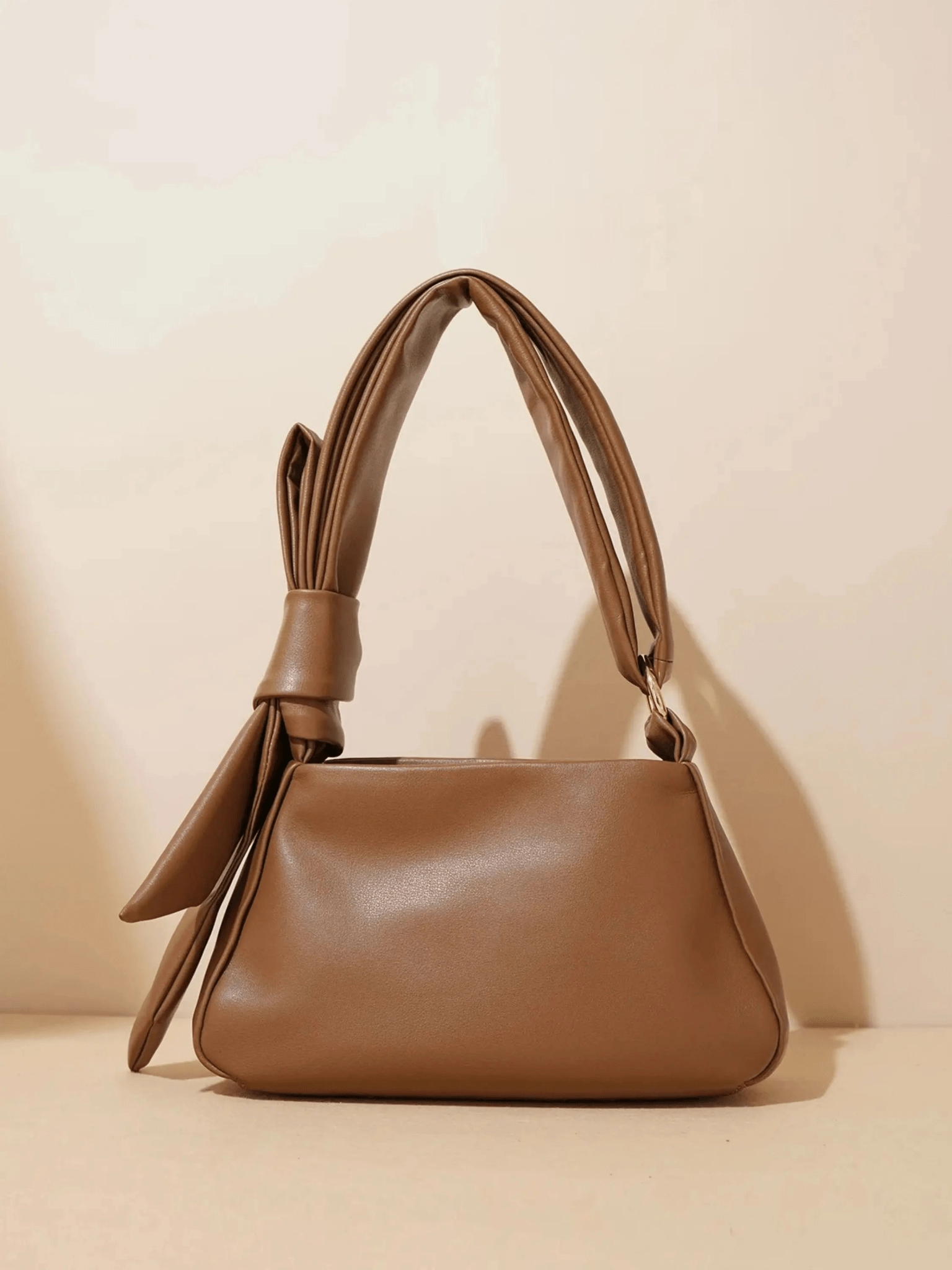 Modern Craft Clara | Luxe Camel Leather Shoulder Bag ?C Elegant & Feminine