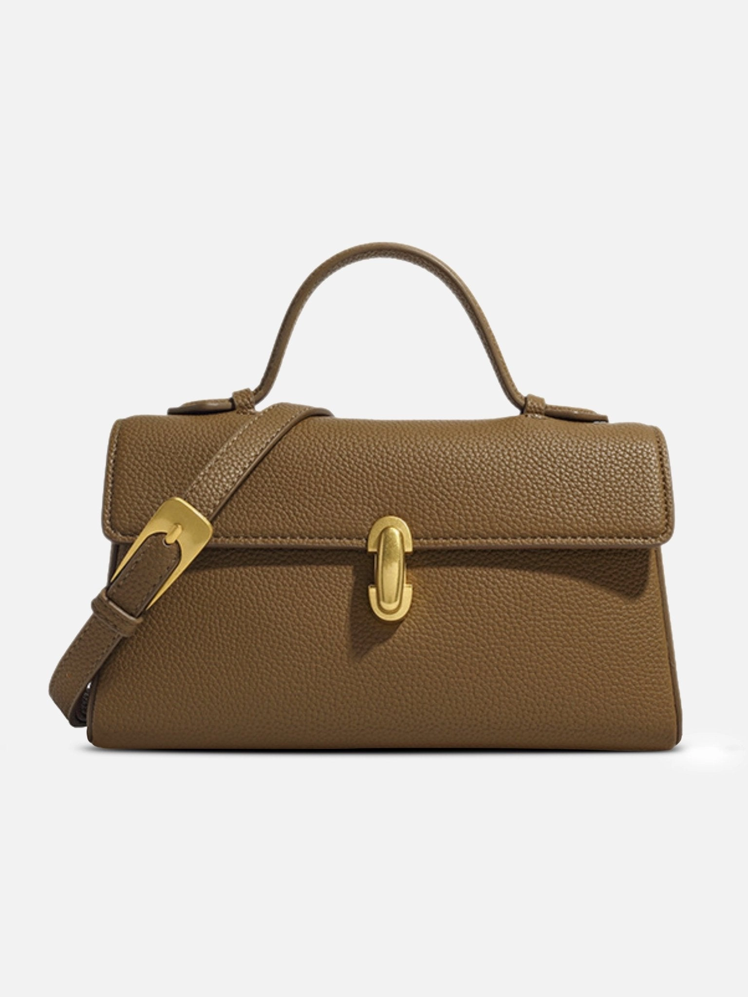 Practical Storage Street Style Elegant Vegan Leather Crossbody Bag ?C Compact Handbag with Removable Strap