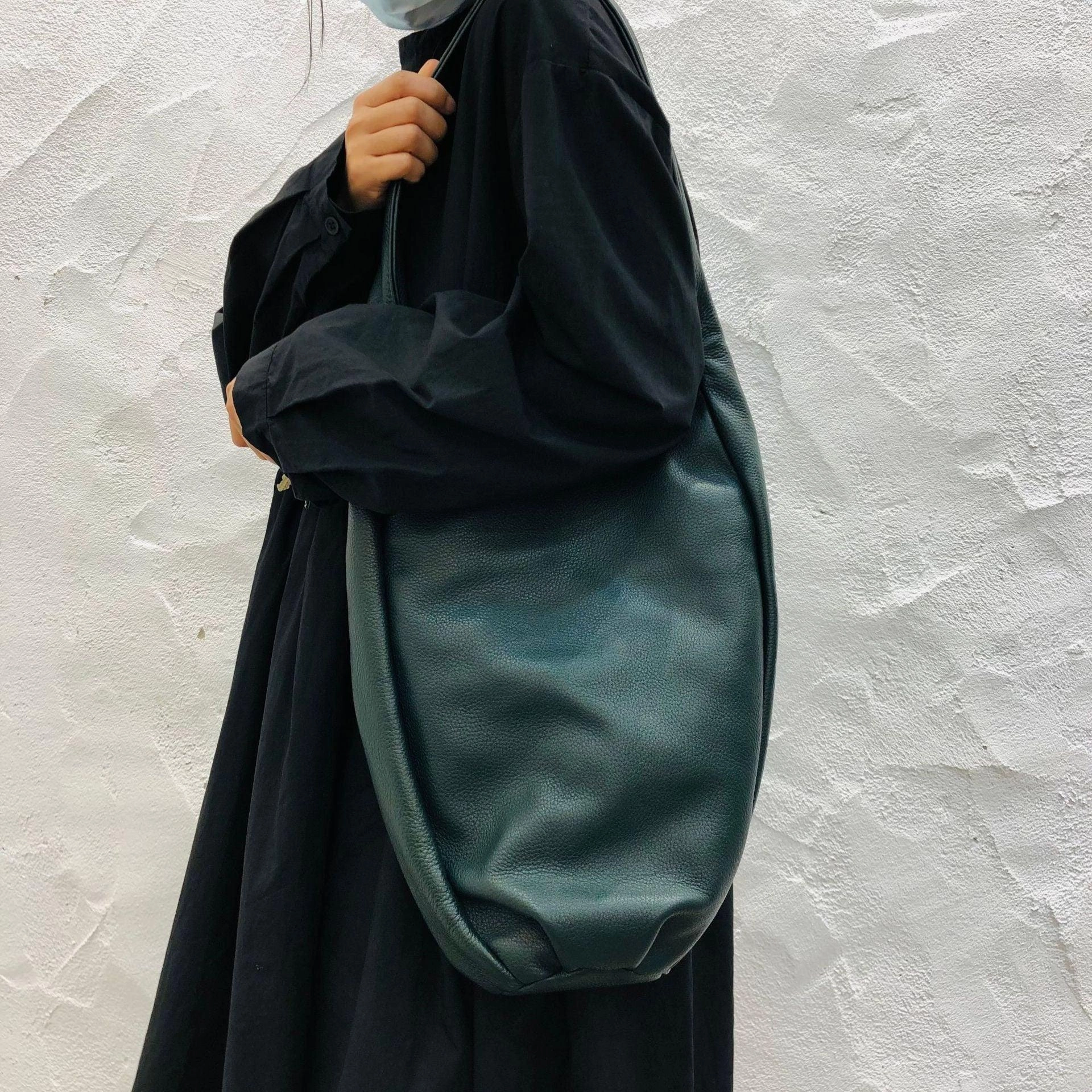 Everyday Comfort Large Slouchy Tote | Tan Handbag for Women Full Grain Leather Bag | Every Day Bag, Leather carry on, Handcrafted Bag, Gift for Her