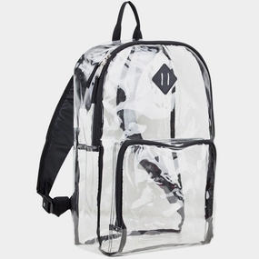 Professional Outfit Modern Design Eastsport Multi-Purpose Clear Backpack with Front Pocket, Adjustable Straps and Lash Tab