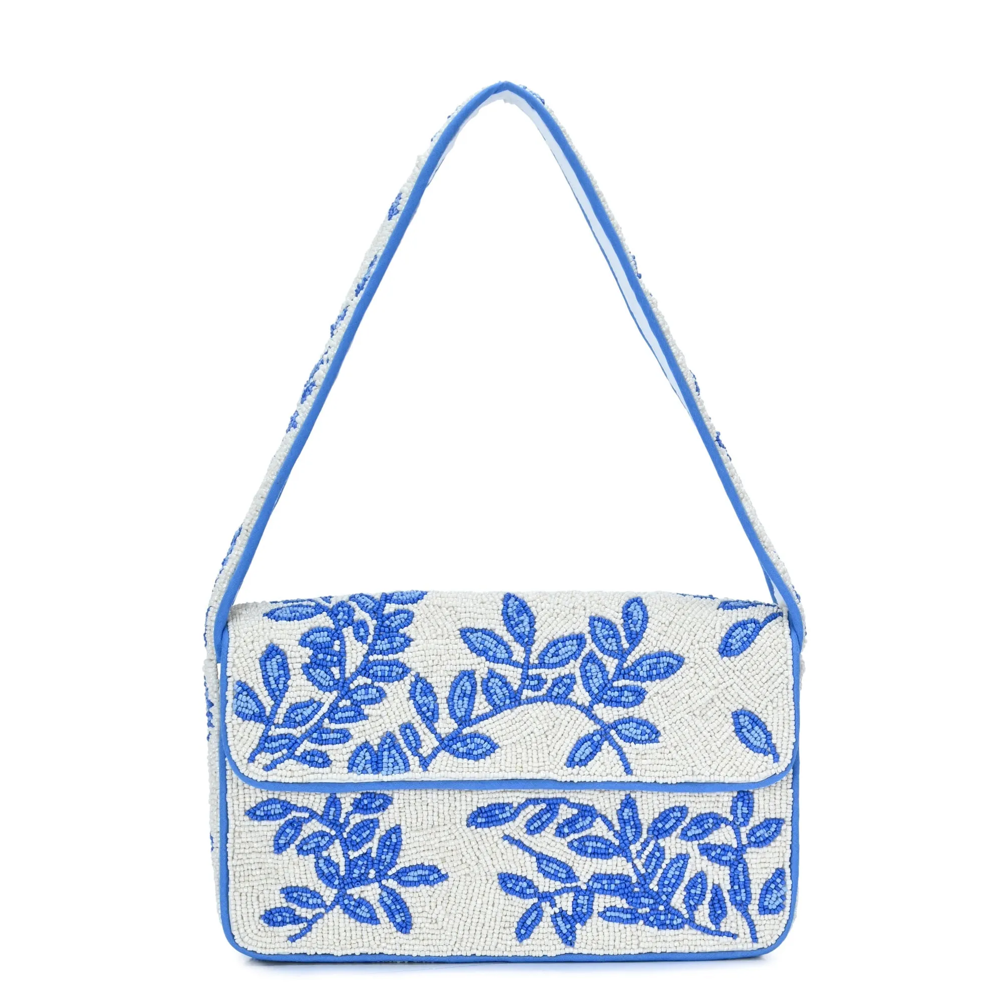 Anaya Beaded Snap Shoulder Bag weekend use Premium Touch