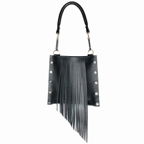 Black Fringe Ultra Petite Tote Bag Durable Companion Versatile Design