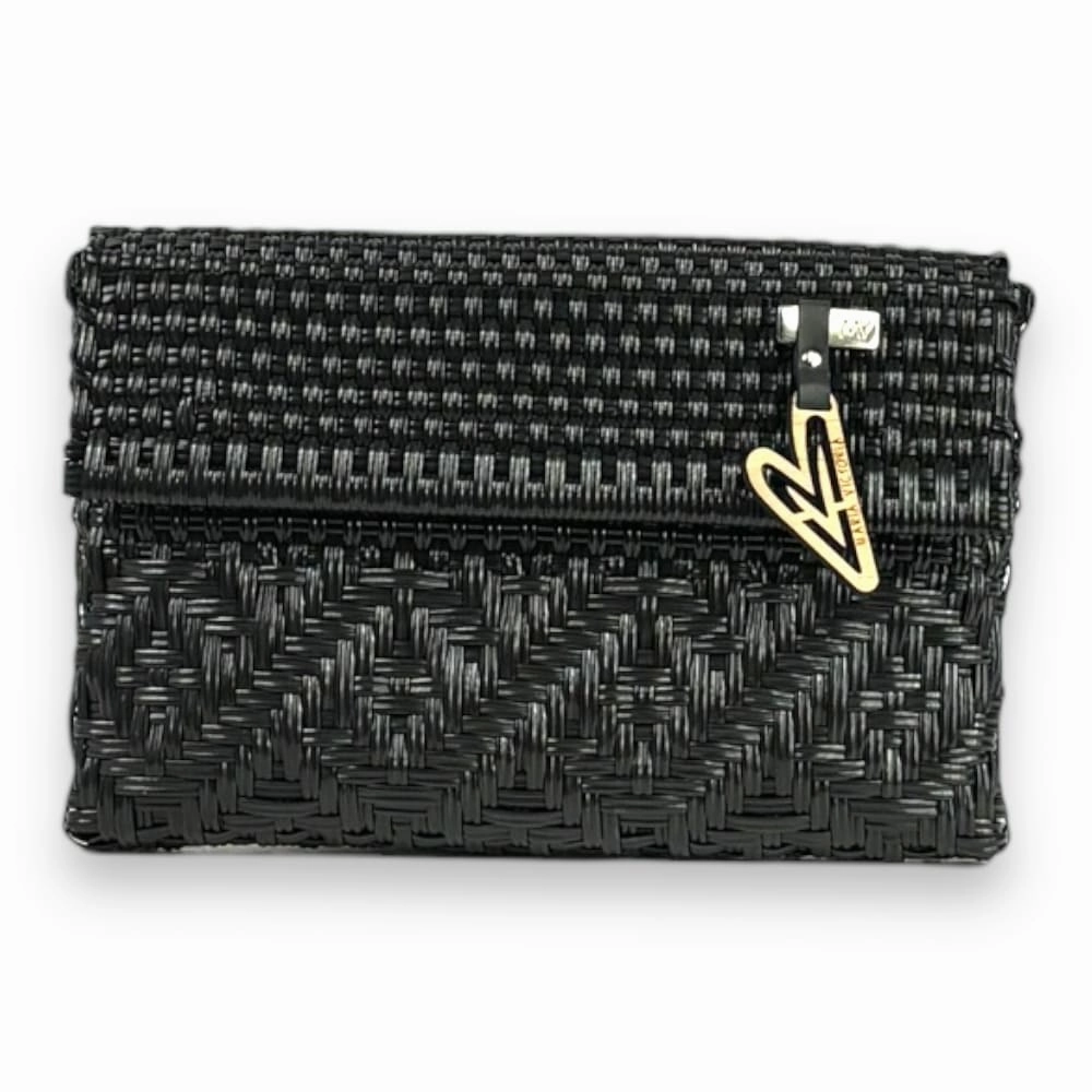 Maria Victoria | Glow Black DI | Upcycled, Handwoven, Clutch Stylish Presence