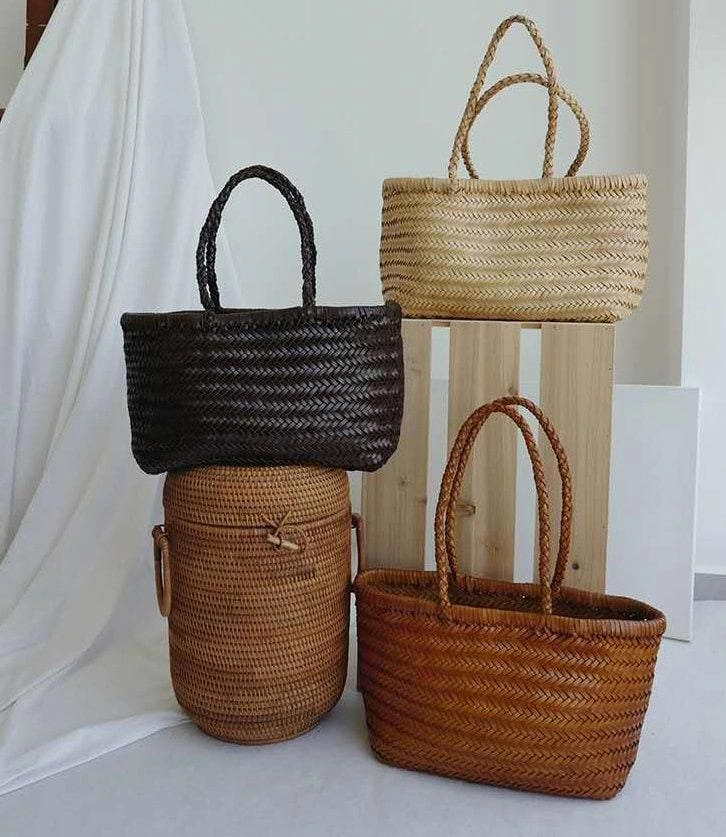 Soft Woven Italian Leather Tote Bag | Italian Woven Italian Slouchy Bag, Handmade Woven Leather Purse, Gift for Her On The Go Outdoor Everyday