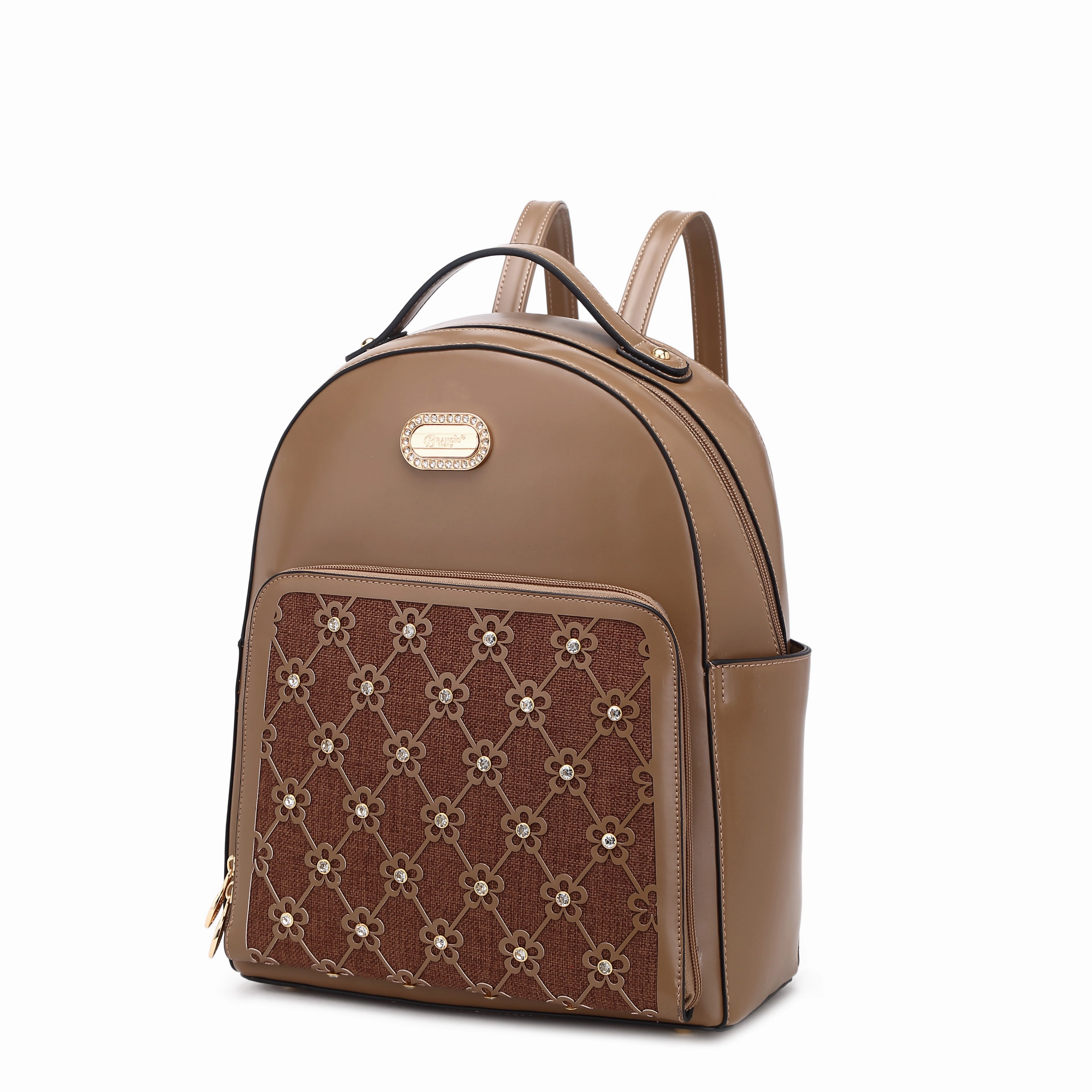 Wildflower Blossom Vegan Classy Travel Backpack   Wallet Refined Touch