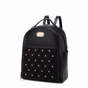 Ergo Support Wildflower Blossom Vegan Classy Travel Backpack   Wallet